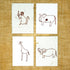 Handmade Greeting Cards - African Animals