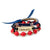Bracelet -  Navy Seed Bead & Leather - Just One Africa