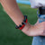 Bracelet -  Red Seed Bead and Leather - Just One Africa