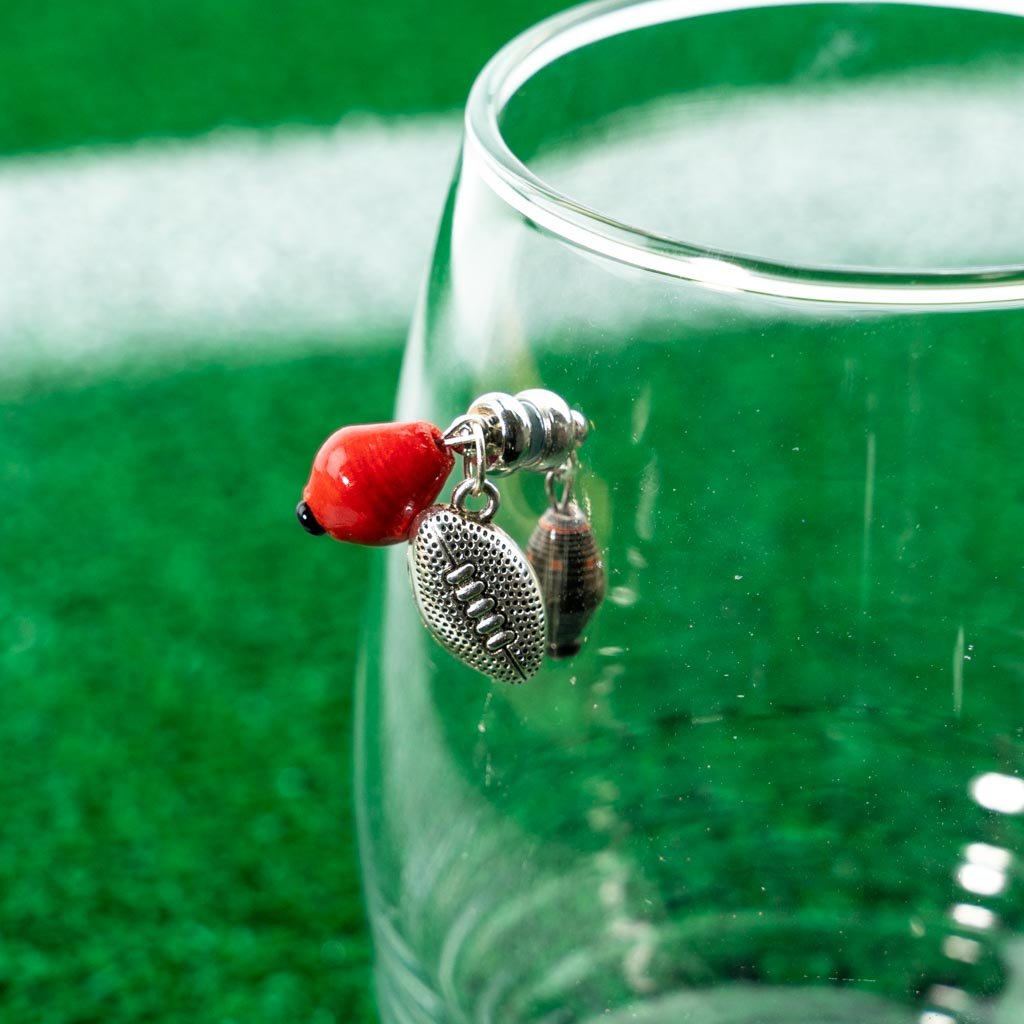 Game Day Wine Charms - Red & Black – Just One Africa