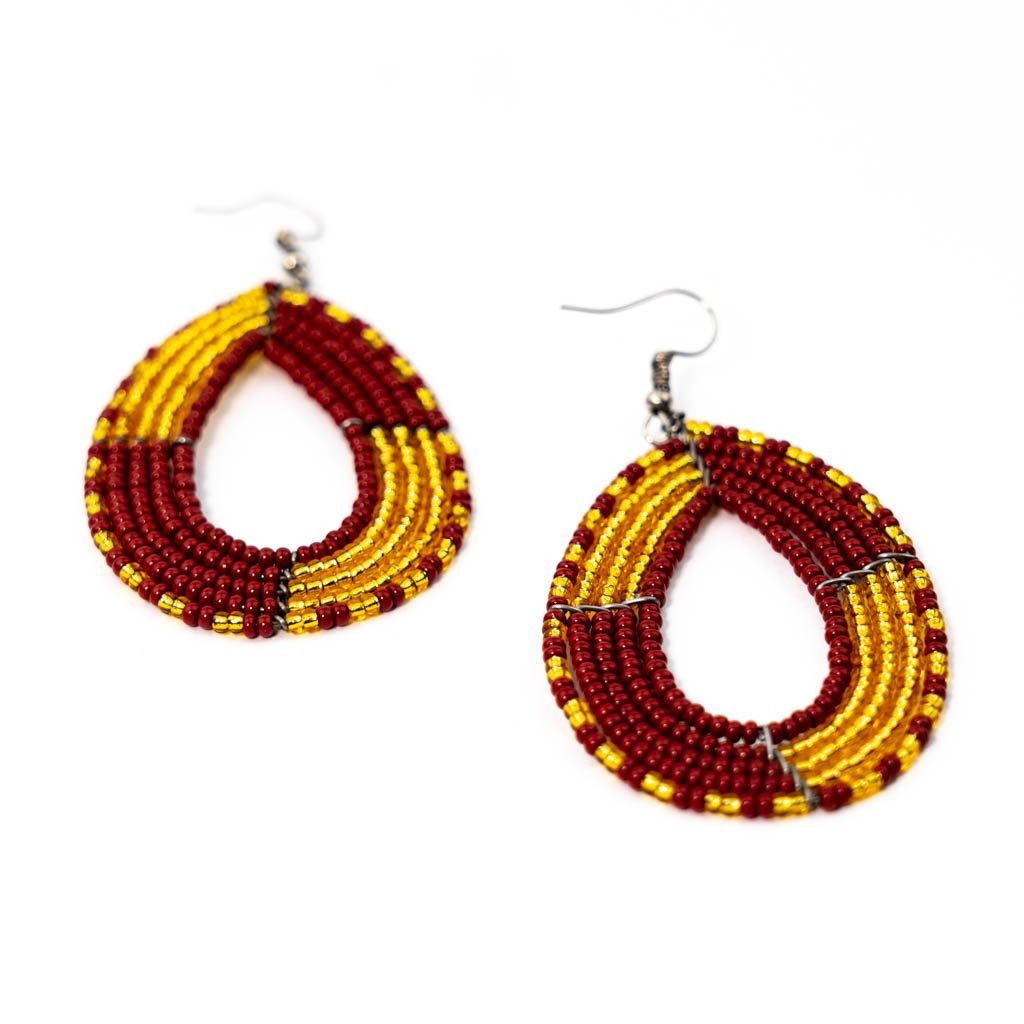 Game Day Earrings - Raspberry