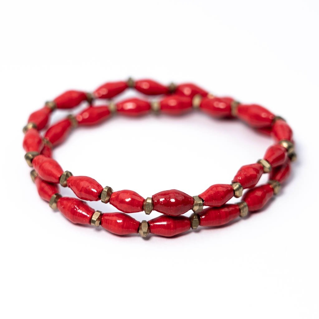 Bracelet Red Hot Double Wrap Solid – Just One Africa
